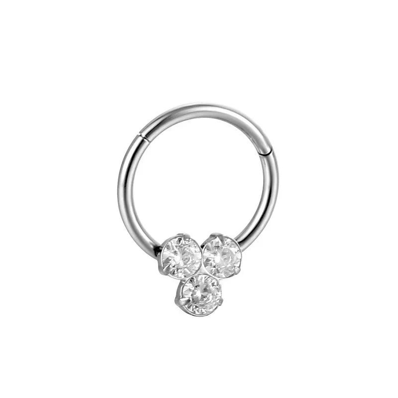 Stainless Steel Heart Clip On Septum Jewelry