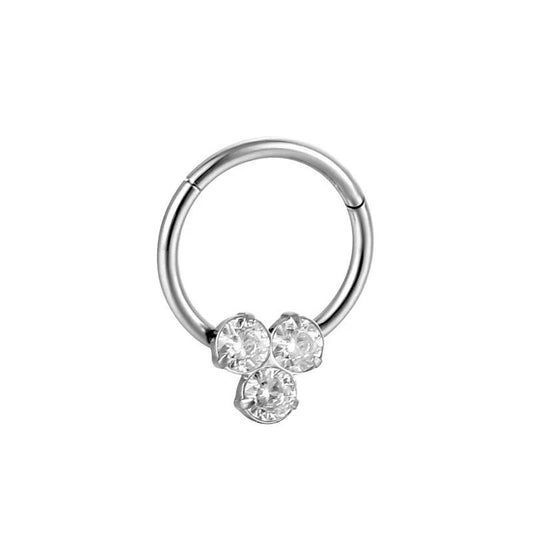 Stainless Steel Heart Clip On Septum Jewelry