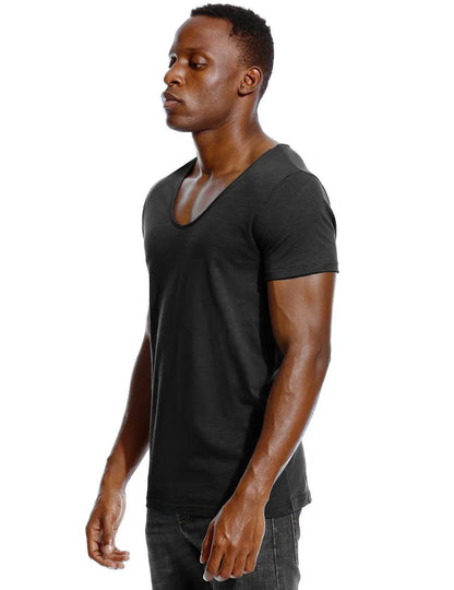 Men's Slim Fit Scoop Neck V-Neck T-Shirt
