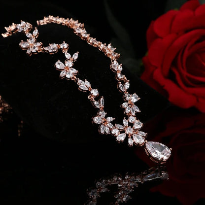 Elegant Crystal Water Drop Wedding Jewelry Sets