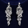 Elegant Long Zirconia Dangle Earrings for Weddings