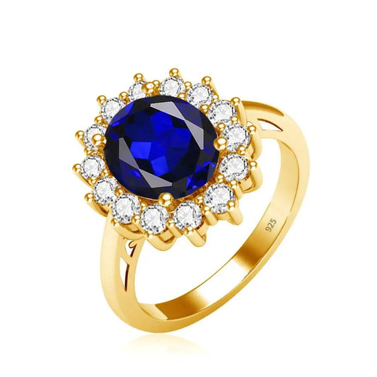 14K Gold Sapphire Jewelry Set for Women