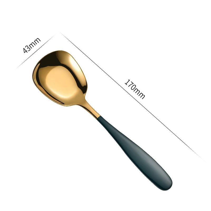 Stylish Stainless Steel Flat Bottom Soup Spoons