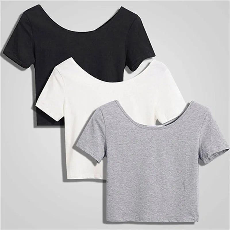 Trendy Women's Cropped T-Shirt for Summer