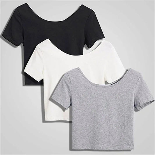 Trendy Women's Cropped T-Shirt for Summer