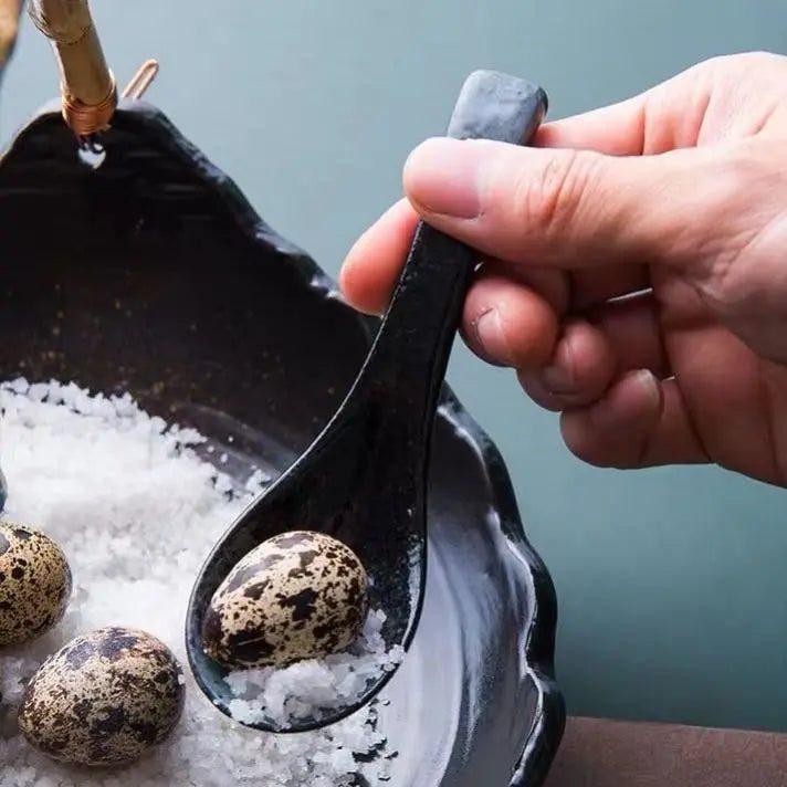 Creative Ceramic Soup Spoons for Japanese Dining