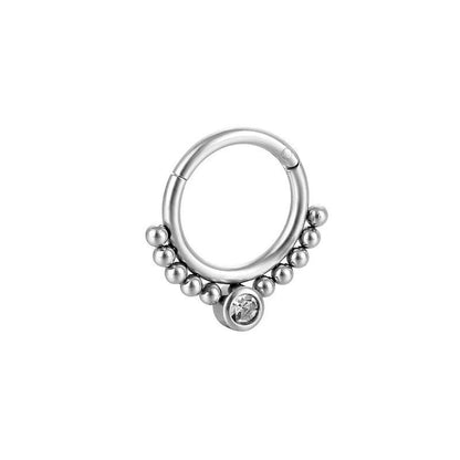 Stainless Steel Heart Clip On Septum Jewelry