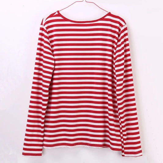 Casual Striped Long Sleeve T-Shirt for Women
