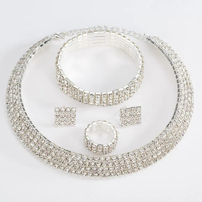 Classic Rhinestone Wedding Jewelry Set for Brides
