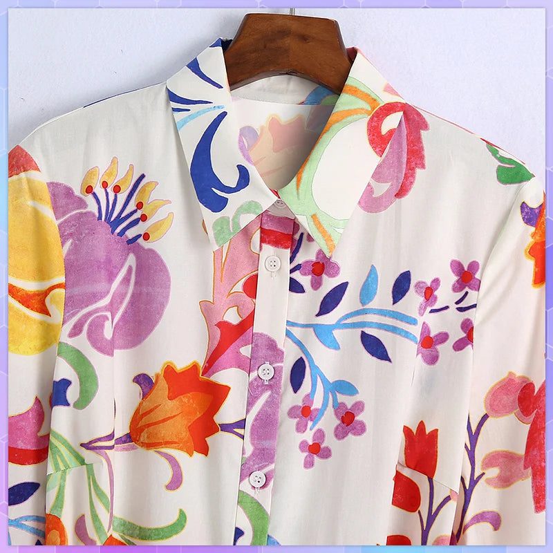 Chic Vintage Floral Midi Dress for Women