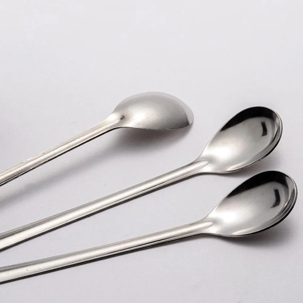 Elegant Long Handled Silver Dessert Spoon
