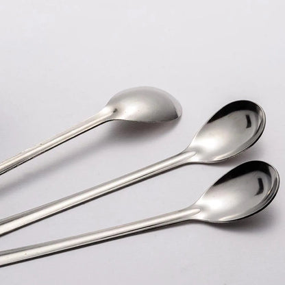 Elegant Long Handled Silver Dessert Spoon