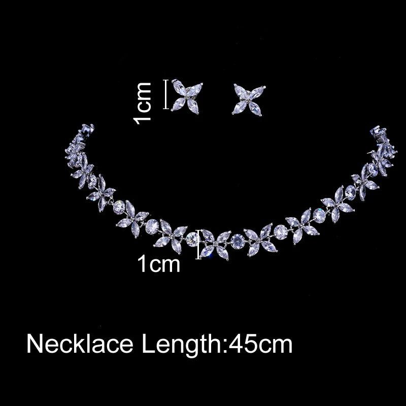 Luxury Bridal Jewelry Set: Necklace &amp; Earrings