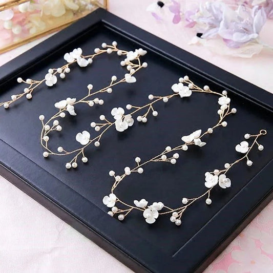 Elegant Floral Crystal Pearl Wedding Hairpin