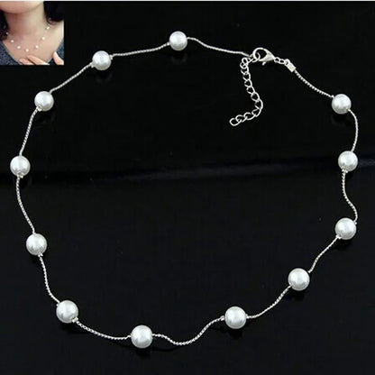 Elegant Simulated Pearl Necklace for Brides