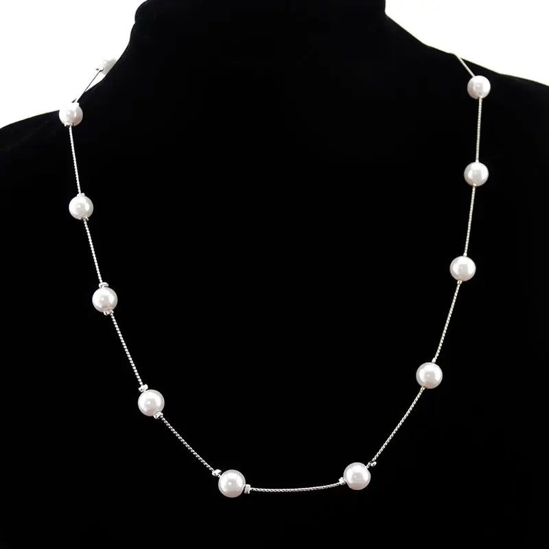 Elegant Simulated Pearl Necklace for Brides