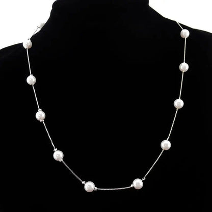Elegant Simulated Pearl Necklace for Brides