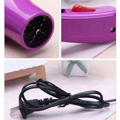 Compact 850W Travel Hair Dryer, Foldable Blower