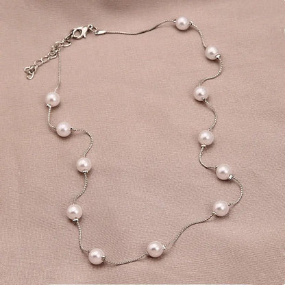 Elegant Simulated Pearl Necklace for Brides
