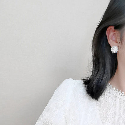 Luxury Snowflake Rhinestone Earrings for Weddings