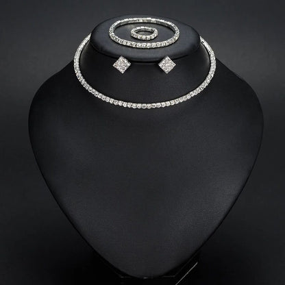 Classic Rhinestone Wedding Jewelry Set for Brides