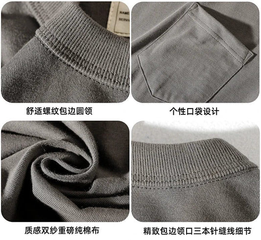 2024 Men's Retro Pocket T-Shirt Summer