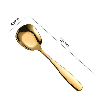 Stylish Stainless Steel Flat Bottom Soup Spoons