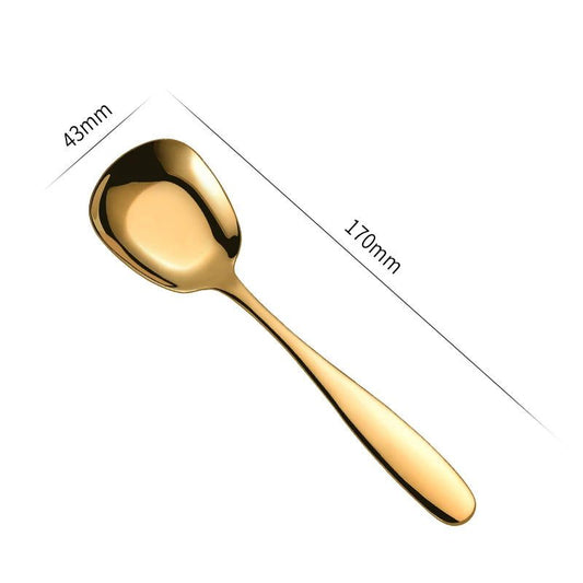 Stylish Stainless Steel Flat Bottom Soup Spoons