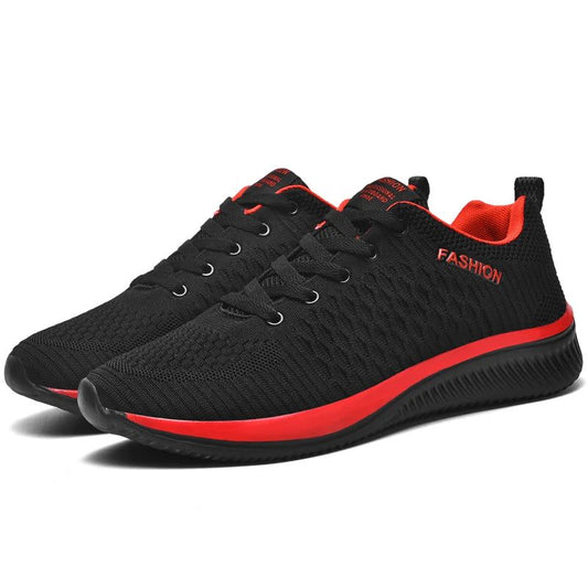 Affordable Breathable Black Red Running Shoes