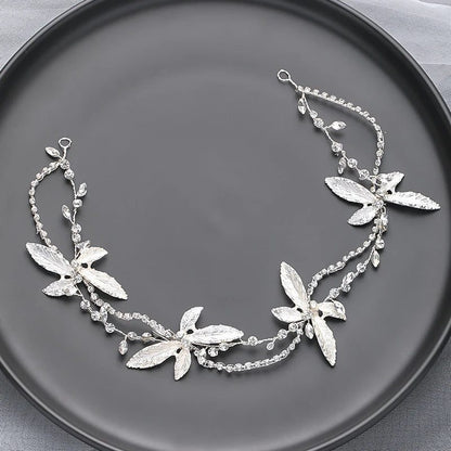 Handmade Silver Pearl Hair Bands for Weddings