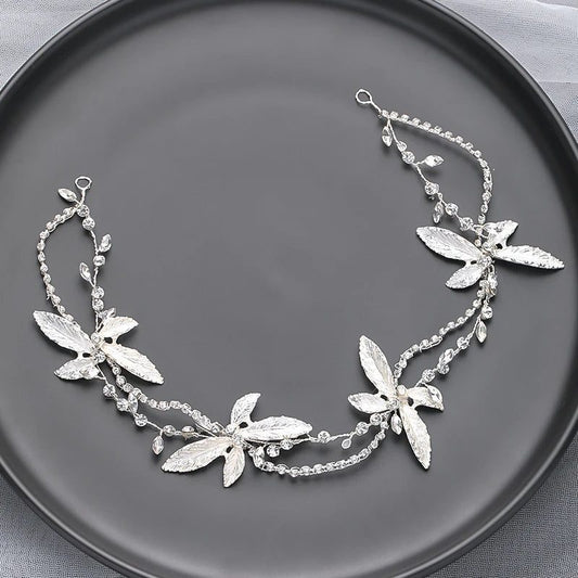 Handmade Silver Pearl Hair Bands for Weddings