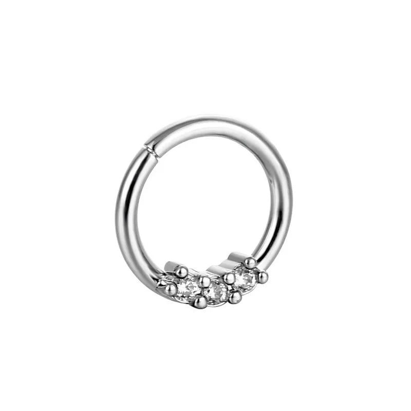 Stainless Steel Heart Clip On Septum Jewelry