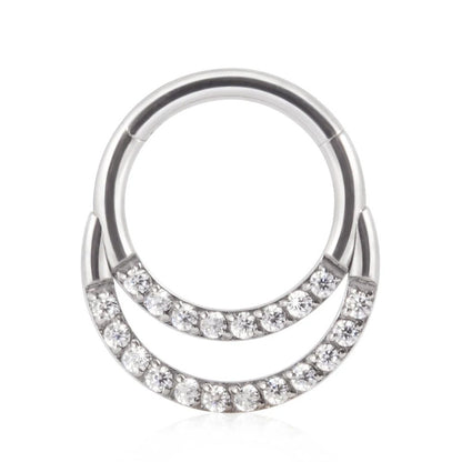 16G Surgical Steel Zircon Septum Clicker Jewelry