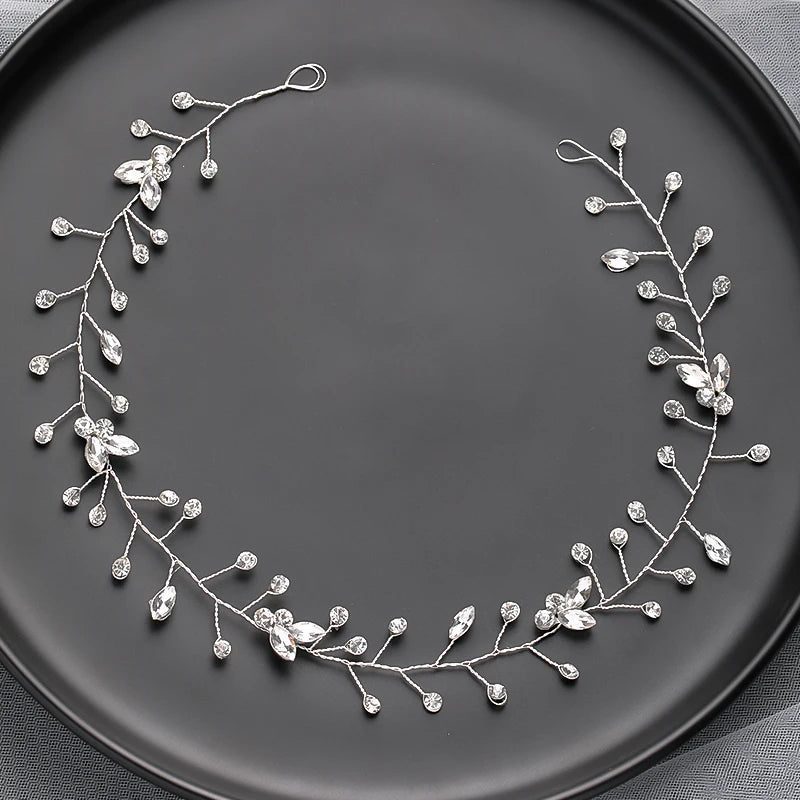 Handmade Silver Pearl Hair Bands for Weddings