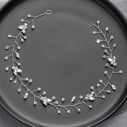 Handmade Silver Pearl Hair Bands for Weddings