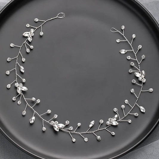 Handmade Silver Pearl Hair Bands for Weddings