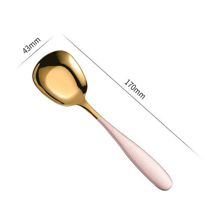 Stylish Stainless Steel Flat Bottom Soup Spoons