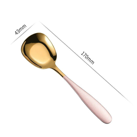 Stylish Stainless Steel Flat Bottom Soup Spoons