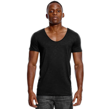 Men's Slim Fit Scoop Neck V-Neck T-Shirt