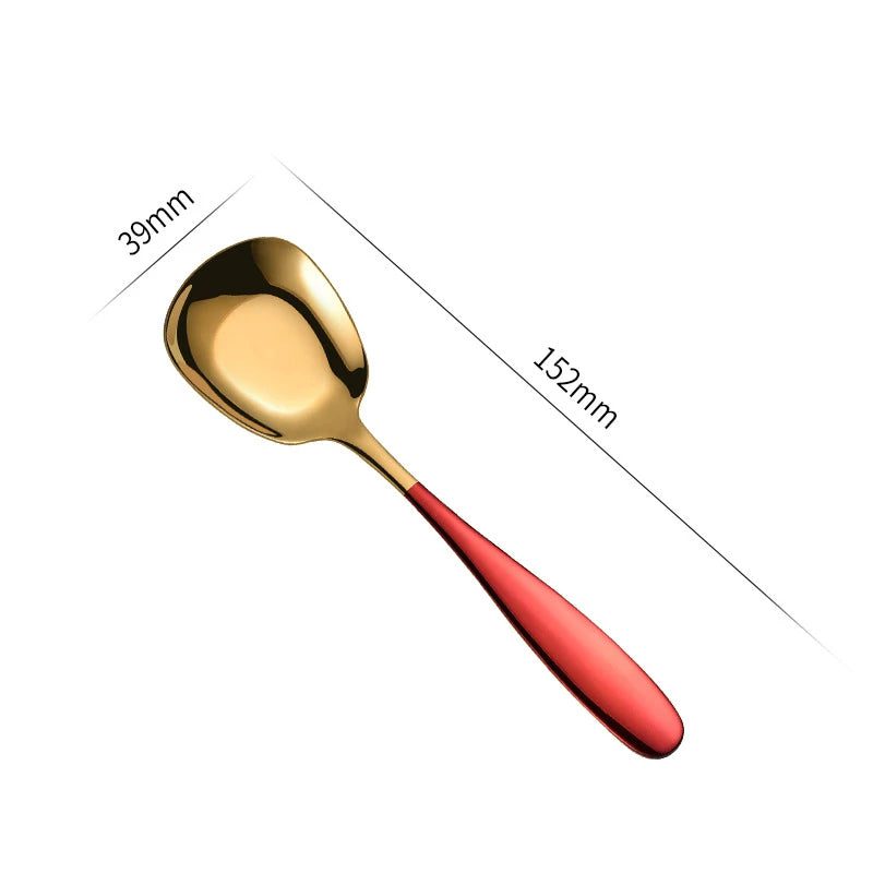 Stylish Stainless Steel Flat Bottom Soup Spoons