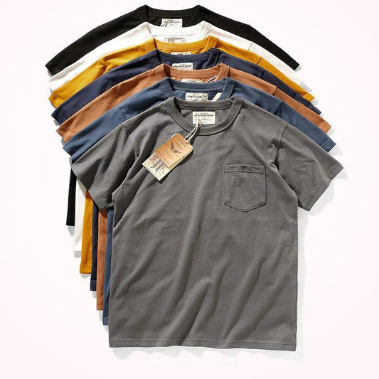 2024 Men's Retro Pocket T-Shirt Summer