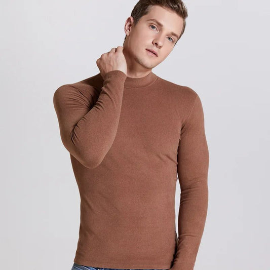Men's Plus Velvet Thermal Long Sleeve T-shirt