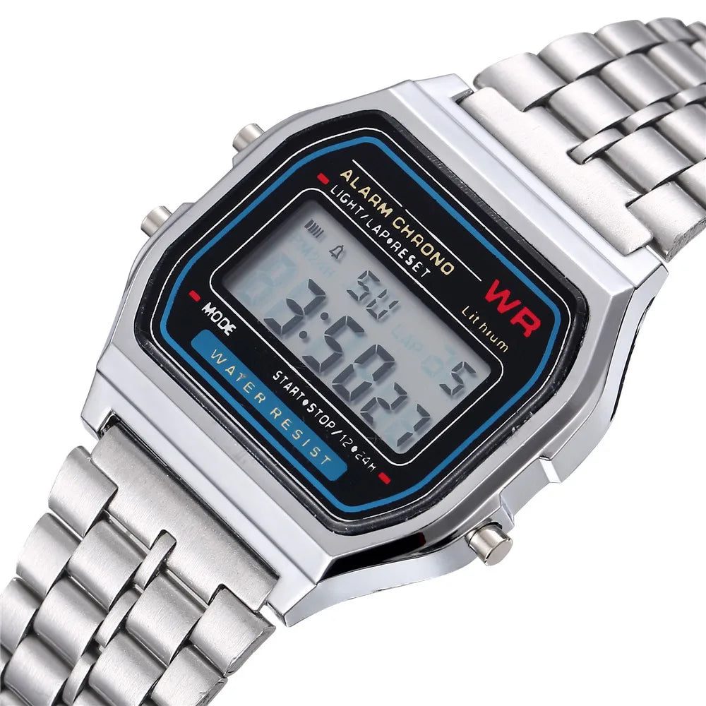 Unisex Vintage LED Digital Sports Wristwatch