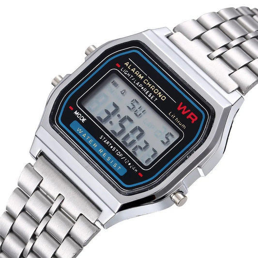 Unisex Vintage LED Digital Sports Wristwatch
