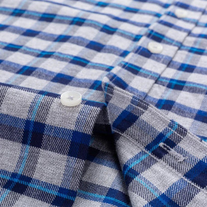 Men's Casual Flannel Shirt Long Sleeve Gingham