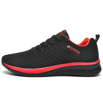 Affordable Breathable Black Red Running Shoes