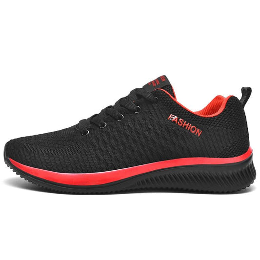 Affordable Breathable Black Red Running Shoes