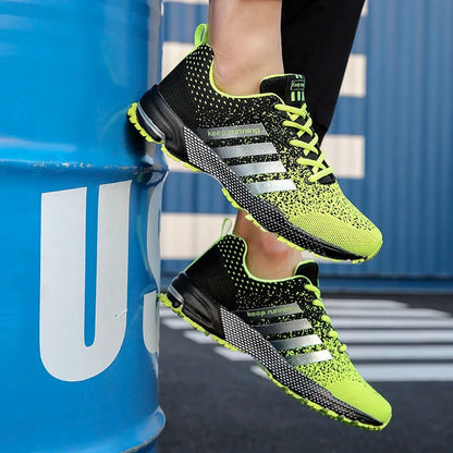 Unisex Breathable Green Running Shoes Size 48