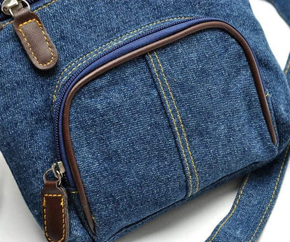 Adjustable Denim Crossbody Bag for Women