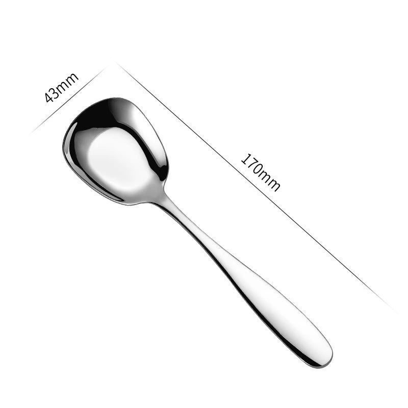 Stylish Stainless Steel Flat Bottom Soup Spoons